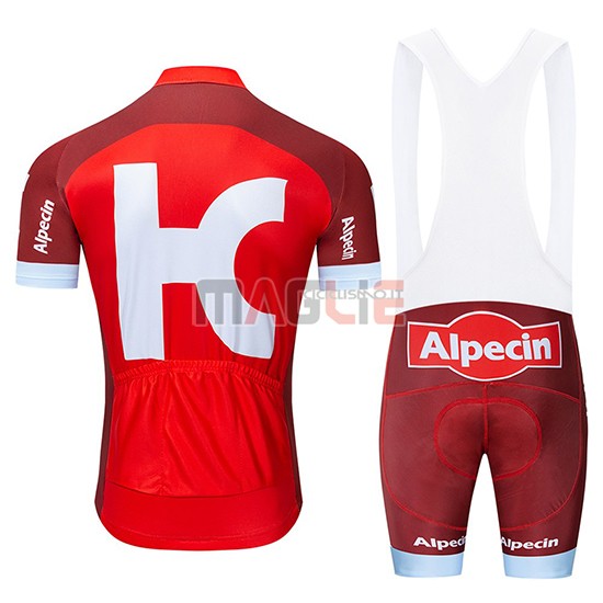 Maglia Katusha Alpecin Manica Corta 2019 Rosso Bianco